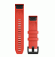QuickFit 22 Watch Bands - Laser Red with Black Stainless Steel Hardware - 010-12901-02 - Garmin